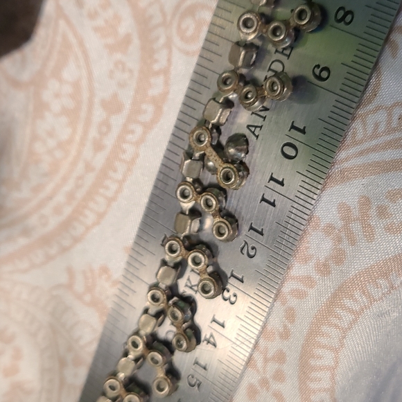 Vintage crystal necklace, cornflower blue - Picture 6 of 6